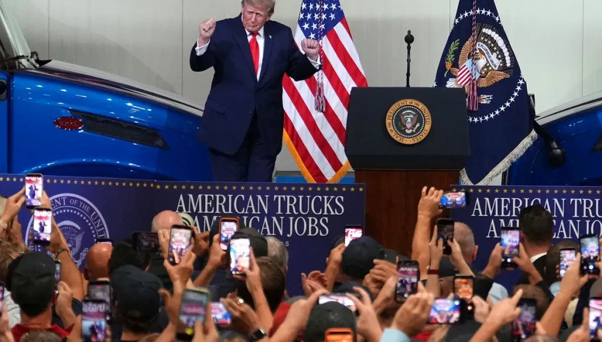 Trump campaigns for Paxton at Denton truck plant in Texas