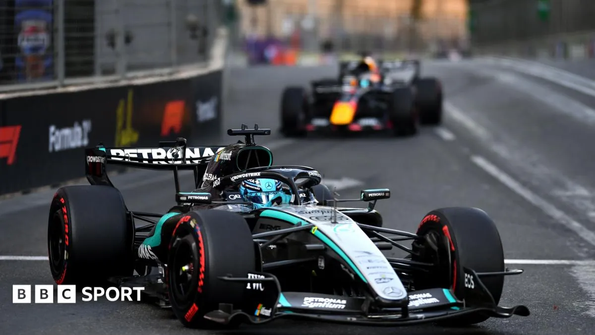 Russell wins Azerbaijan Grand Prix by 0.196 seconds over Verstappen