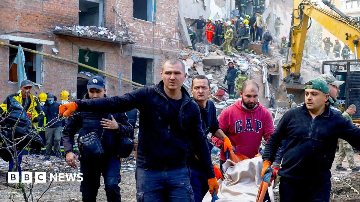 Russian missile kills 19 including five children in Pryluky flats